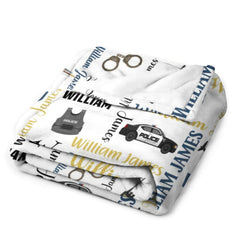 Livraison gratuite✈️Couverture personnalisée avec nom de voiture de police