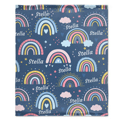 Livraison gratuite✈️Couverture arc-en-ciel personnalisée - Couverture pour filles