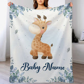 Personalized Baby Blankets, Custom Baby Blanket - Best Gift for Baby、Newborn - Giraffe Blanket