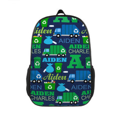 Personalized Custom Name Recycled Truck Backpack - Gifts for Kids