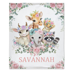 Custom Baby Blanket Personalized Elephant Baby Blankets for Girls Baby Boy Gifts Baby Products Super Soft Blankets