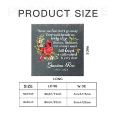 Pierre commémorative personnalisée en forme de carré - Cadeau de sympathie - Invisible, inouï, mais toujours proche