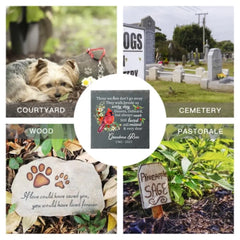 Pierre commémorative personnalisée en forme de carré - Cadeau de sympathie - Invisible, inouï, mais toujours proche