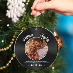 You Are My Best Adventure - Couple personnalisé photo acrylique ronde en forme d’ornement - Cadeau de Noël pour mari femme, anniversaire