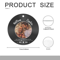 You Are My Best Adventure - Couple personnalisé photo acrylique ronde en forme d’ornement - Cadeau de Noël pour mari femme, anniversaire