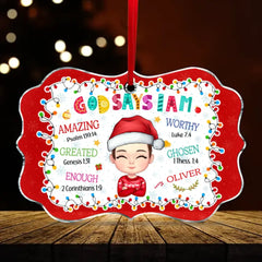 Cadeau pour petit-enfant Dieu dit que je suis - Ornement acrylique Benelux