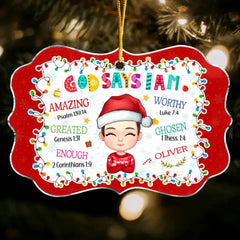 Cadeau pour petit-enfant Dieu dit que je suis - Ornement acrylique Benelux