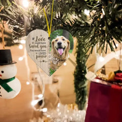Si l’amour aurait pu vous sauver - Ornement commémoratif personnalisé en forme de cœur avec photo personnalisée - Cadeau de Noël, cadeau de sympathie pour les amoureux des animaux de compagnie