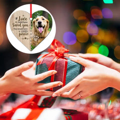Si l’amour aurait pu vous sauver - Ornement commémoratif personnalisé en forme de cœur avec photo personnalisée - Cadeau de Noël, cadeau de sympathie pour les amoureux des animaux de compagnie