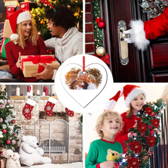 Cadeau de couple ensemble depuis l’ornement acrylique en forme de coeur