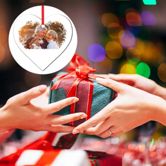 Cadeau de couple ensemble depuis l’ornement acrylique en forme de coeur