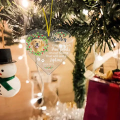 Mémo de chien, vous avez laissé des empreintes de pattes sur nos coeurs, ornement en forme de cœur