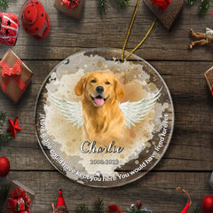 Décoration de Noël commémorative personnalisée avec photo d'animal de compagnie pour les propriétaires d'animaux de compagnie – Si l'amour seul avait pu vous garder ici, vous auriez vécu pour toujours