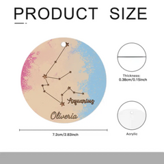 Ornement du zodiaque - Ornement d’horoscope personnalisé