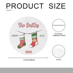 Ornement acrylique personnalisé pour la famille - C’est la plus belle période de l’année - Cadeau de Noël pour la famille
