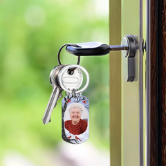 Porte-clés photo personnalisé commémoratif, cadeau de sympathie, portez-vous avec moi jusqu'à ce que je vous revoie