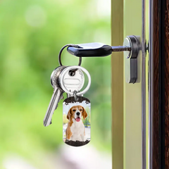 Cadeaux commémoratifs personnalisés pour la perte d'un animal de compagnie Porte-clés photo personnalisé - Quand demain commence sans moi