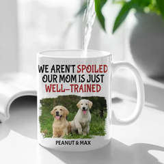 Tasse à café personnalisée personnalisée pour propriétaire d'animal de compagnie - Photo de maman bien formée