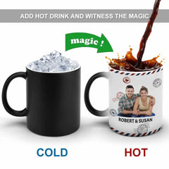 Tasse à couleur changeante avec photo personnalisée Cher mari, femme - Votre travail acharné ne passe pas inaperçu