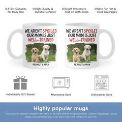 Tasse personnalisée à changement de couleur pour propriétaire d'animal de compagnie – Photo de maman bien formée