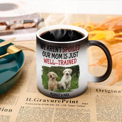 Tasse personnalisée à changement de couleur pour propriétaire d'animal de compagnie – Photo de maman bien formée