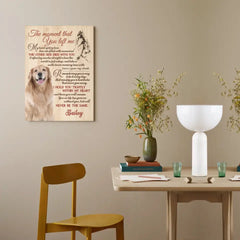 Toile de sympathie personnalisée pour animaux de compagnie, art mural commémoratif personnalisé pour chien - Le moment où tu m'as quitté