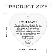 Cœur en céramique personnalisé – Cadeau souvenir pour partenaire, cadeau de Saint-Valentin, cadeau d'anniversaire