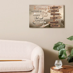 Toile personnalisée - Famille un peu folle