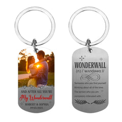 Porte-clés personnalisé en acier inoxydable - You're My Wonderwall - Cadeau pour amoureux