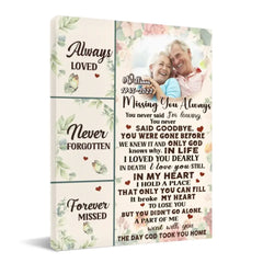 Photo personnalisée personnalisée sur toile commémorative - Toujours aimé