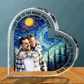 Plaque acrylique de fond artistique photo personnalisée - De notre premier baiser jusqu'à notre dernier souffle