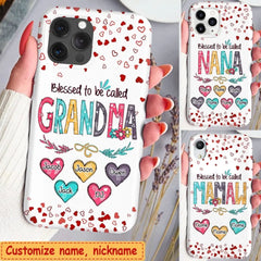 Béni d’être appelé Nana, Maman, Auntie Heart Kids Coque De Téléphone Personnalisée