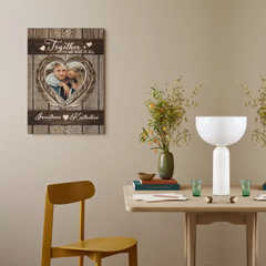 Art mural personnalisé sur toile pour couples - Ensemble, nous avons tout