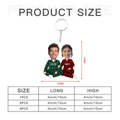 Porte-clés acrylique personnalisé - Apparences et noms personnalisés Cadeau pour couple