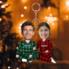 Porte-clés acrylique personnalisé - Apparences et noms personnalisés Cadeau pour couple