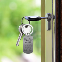 Porte-clés personnalisé personnalisé pour couple - Tout ce que je vois, c'est toi