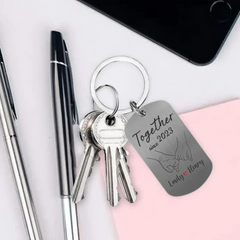 Porte-clés personnalisé personnalisé pour couple - Tout ce que je vois, c'est toi