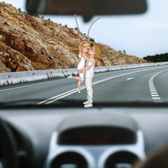 Ornement acrylique personnalisé - Couple câlin