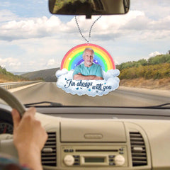 Photo personnalisée Cintre de voiture en acrylique personnalisé - Dans la mémoire aimante - Cadeau commémoratif pour animal de compagnie, famille, amis