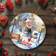 Je suis toujours avec vous Ornement photo acrylique commémoratif personnalisé