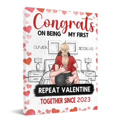 Couple personnalisé personnalisé toile mur Art / couverture- cadeau pour mari femme, anniversaire