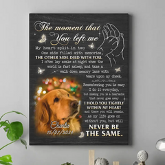 Le moment où tu m'as quitté, mon cœur divisé en deux - Art mural sur toile personnalisé