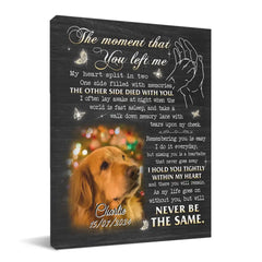 Le moment où tu m'as quitté, mon cœur divisé en deux - Art mural sur toile personnalisé