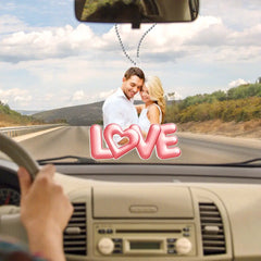 Porte-clés acrylique en forme de photo personnalisé pour couple - Cadeau pour mari, femme, anniversaire