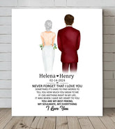 Art mural/couverture en toile personnalisée – N'oubliez jamais que je t'aime, cadeau d'anniversaire