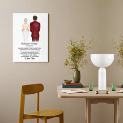 Art mural/couverture en toile personnalisée – N'oubliez jamais que je t'aime, cadeau d'anniversaire