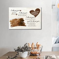 Je vous choisis pour faire la vie main dans la main côte à côte - Téléchargement personnalisé Photo Paysage personnalisé Toile Wall Art