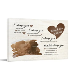 Je vous choisis pour faire la vie main dans la main côte à côte - Téléchargement personnalisé Photo Paysage personnalisé Toile Wall Art