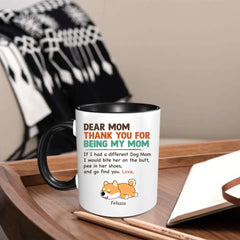 Bite On Butt, Tasse en céramique photo personnalisée personnalisée - Cadeau pour les amoureux des chiens
