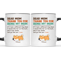 Bite On Butt, Tasse en céramique photo personnalisée personnalisée - Cadeau pour les amoureux des chiens